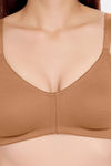 Juliet Double Layered Non-Wired Full Coverage T-Shirt Bra - Coffee Brown — thumbnail 5